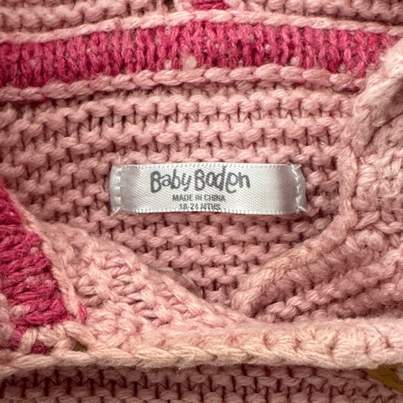 Baby Boden set of 2 Pink and Gray Animal Hooded Cardigans 18-24 - Picture 3 of 9